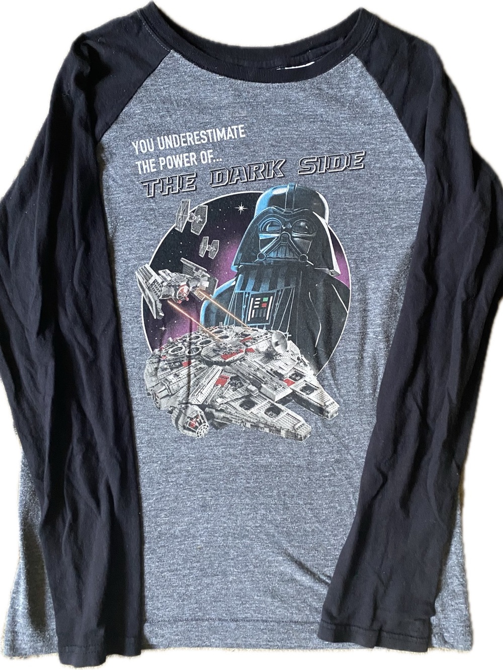 Lego Star Wars 'The Dark Side' Long Sleeve Tee - Gray & Black